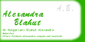 alexandra blahut business card